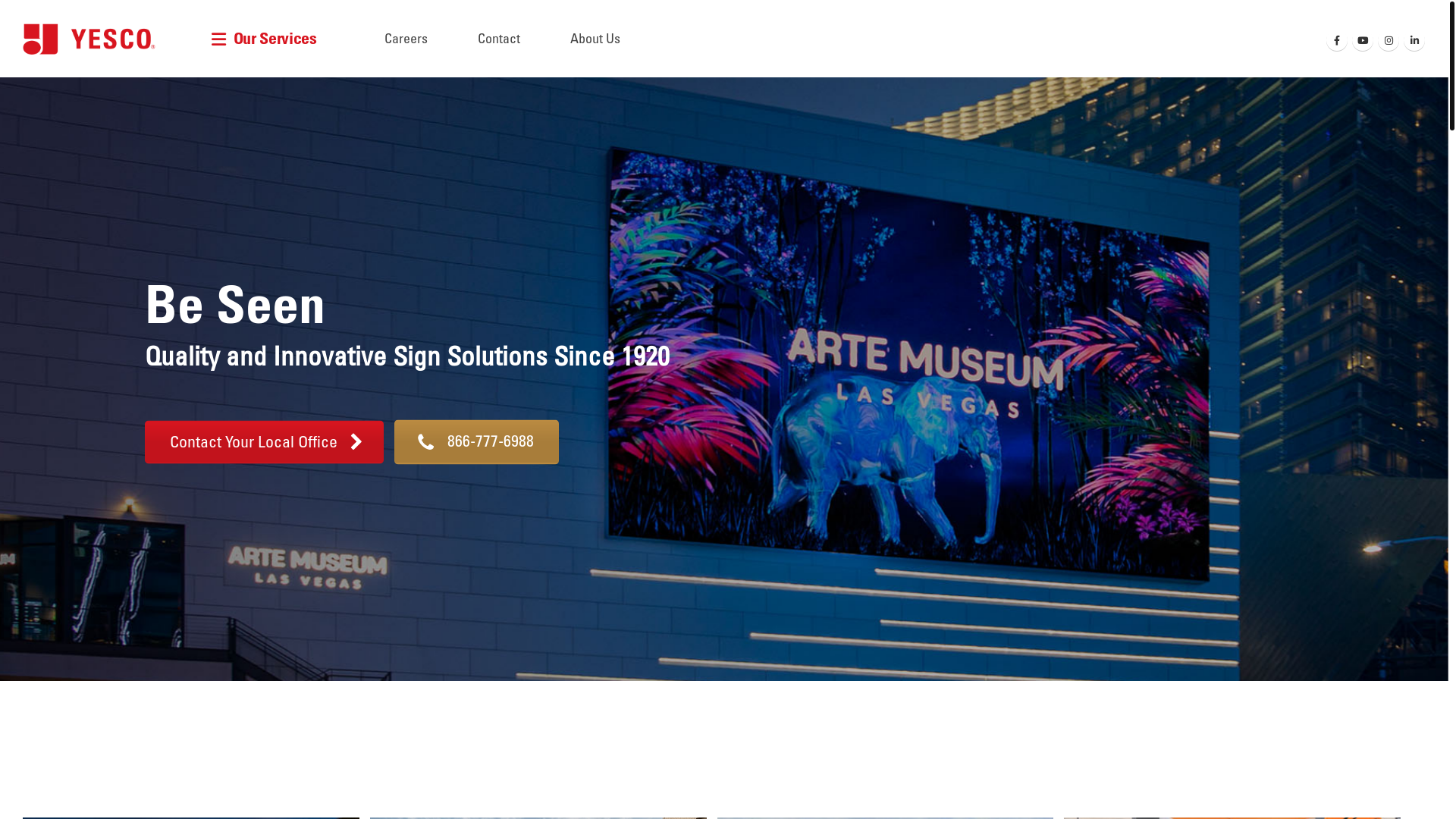 website screenshot of https://yesco.com/