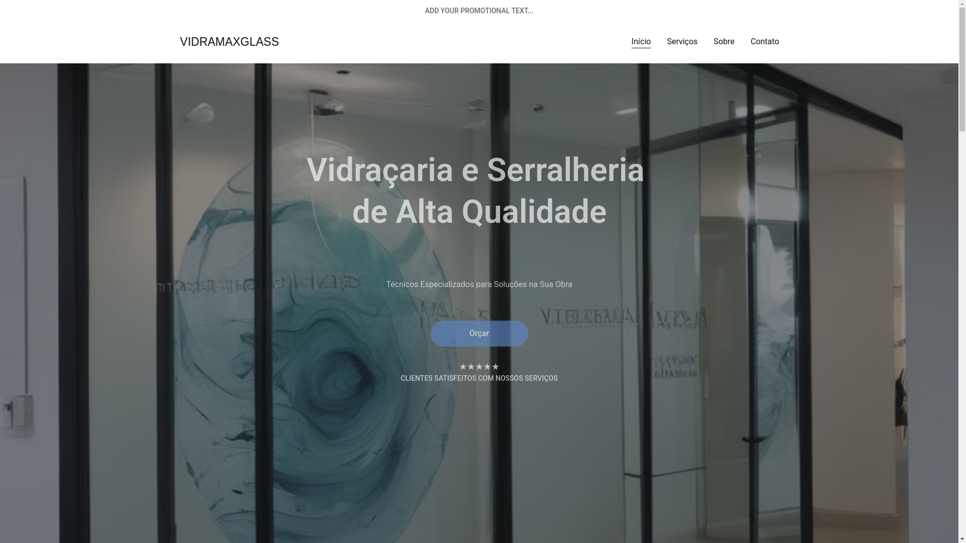 website screenshot of https://vidramaxglass.com.br/