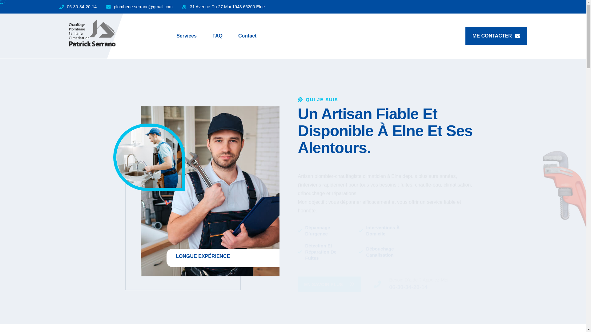 website screenshot of https://plomberie-elne.fr/