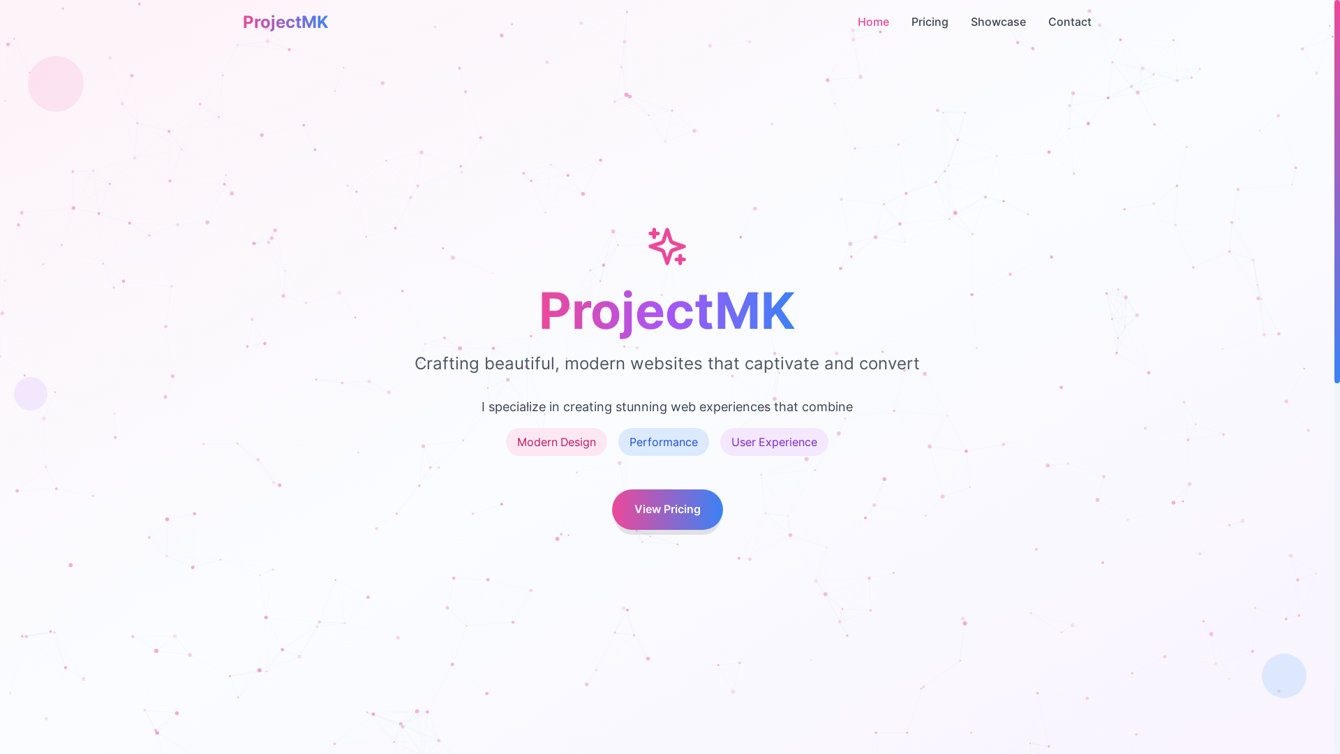 website screenshot of https://projectmk.dev/