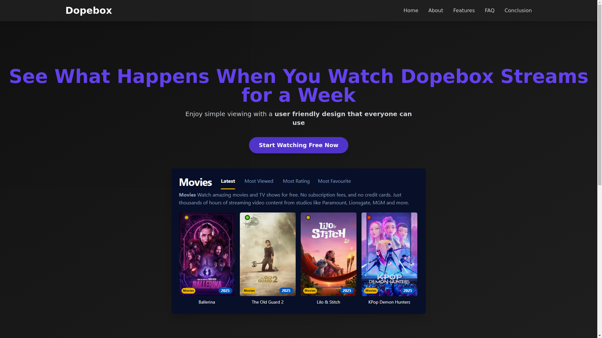 website screenshot of https://dopebox-lypn.pages.dev/