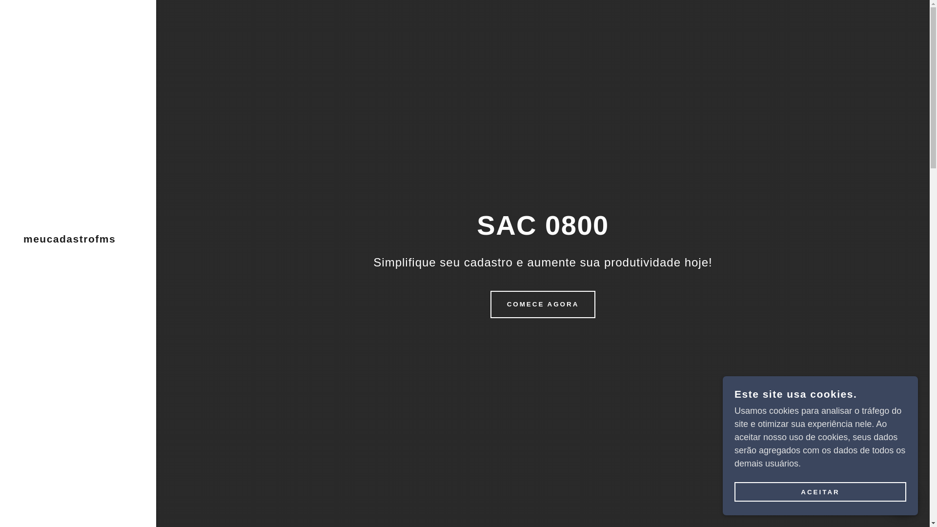 website screenshot of https://meucadastrofms.site/