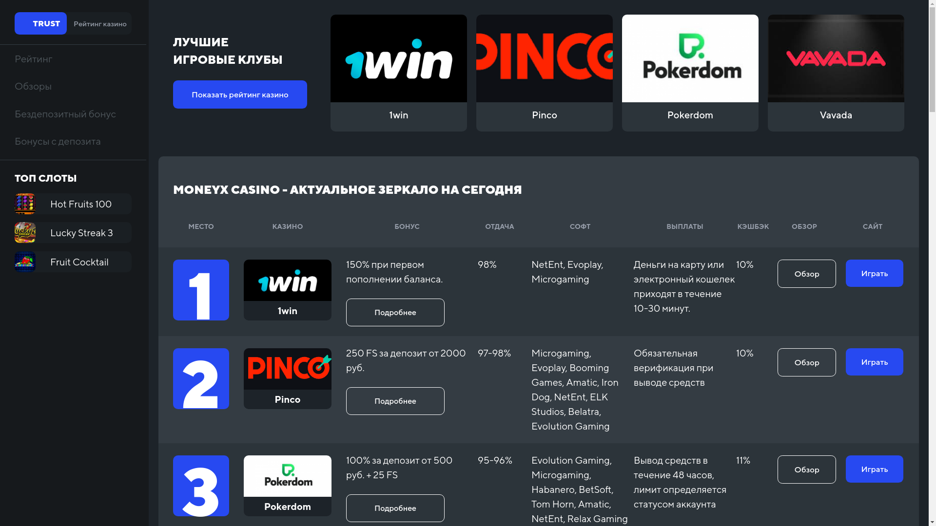 website screenshot of https://moneyxcasino2729.ru/