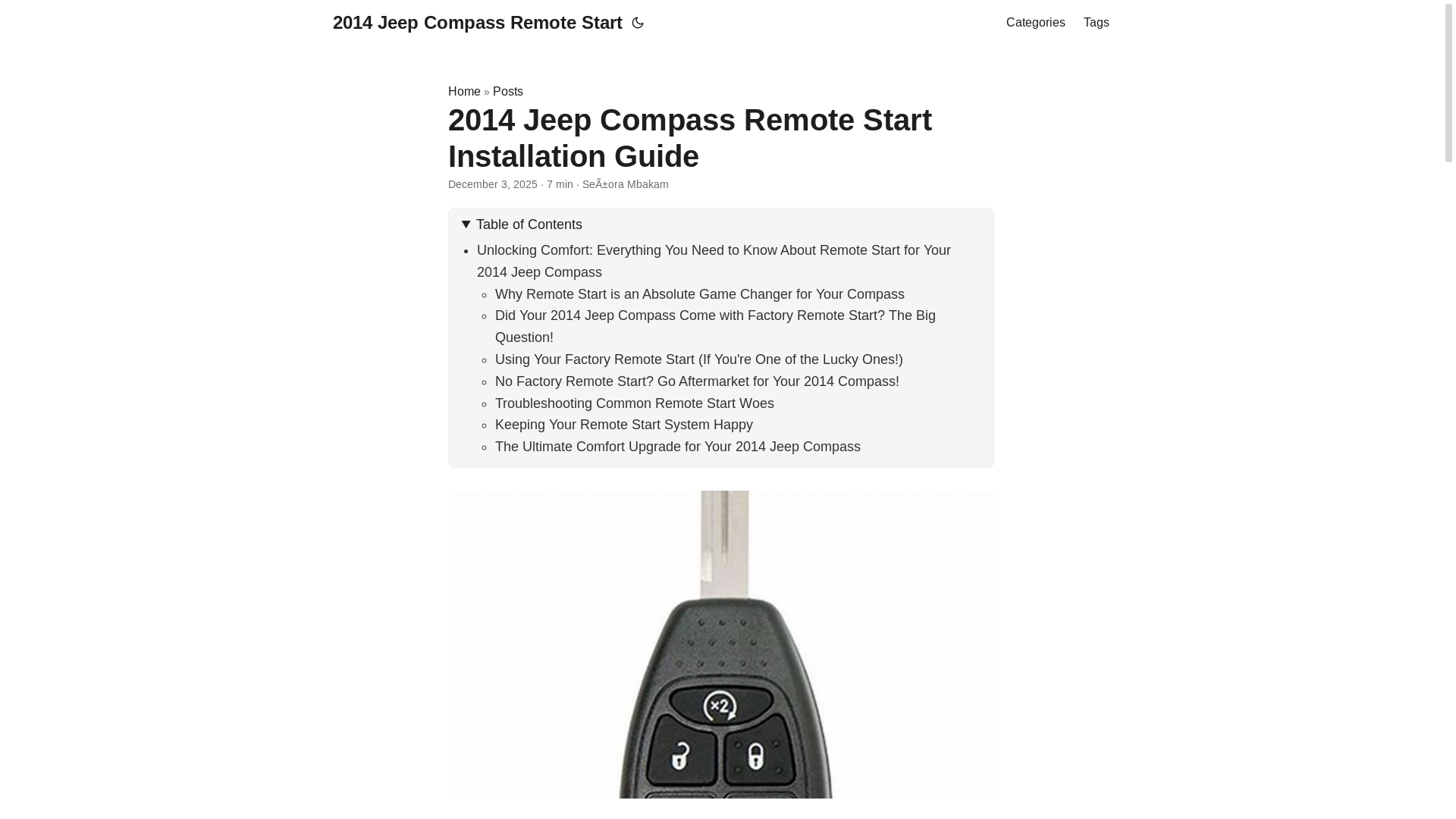website screenshot of https://2014jeepcompassremotestart.pages.dev/