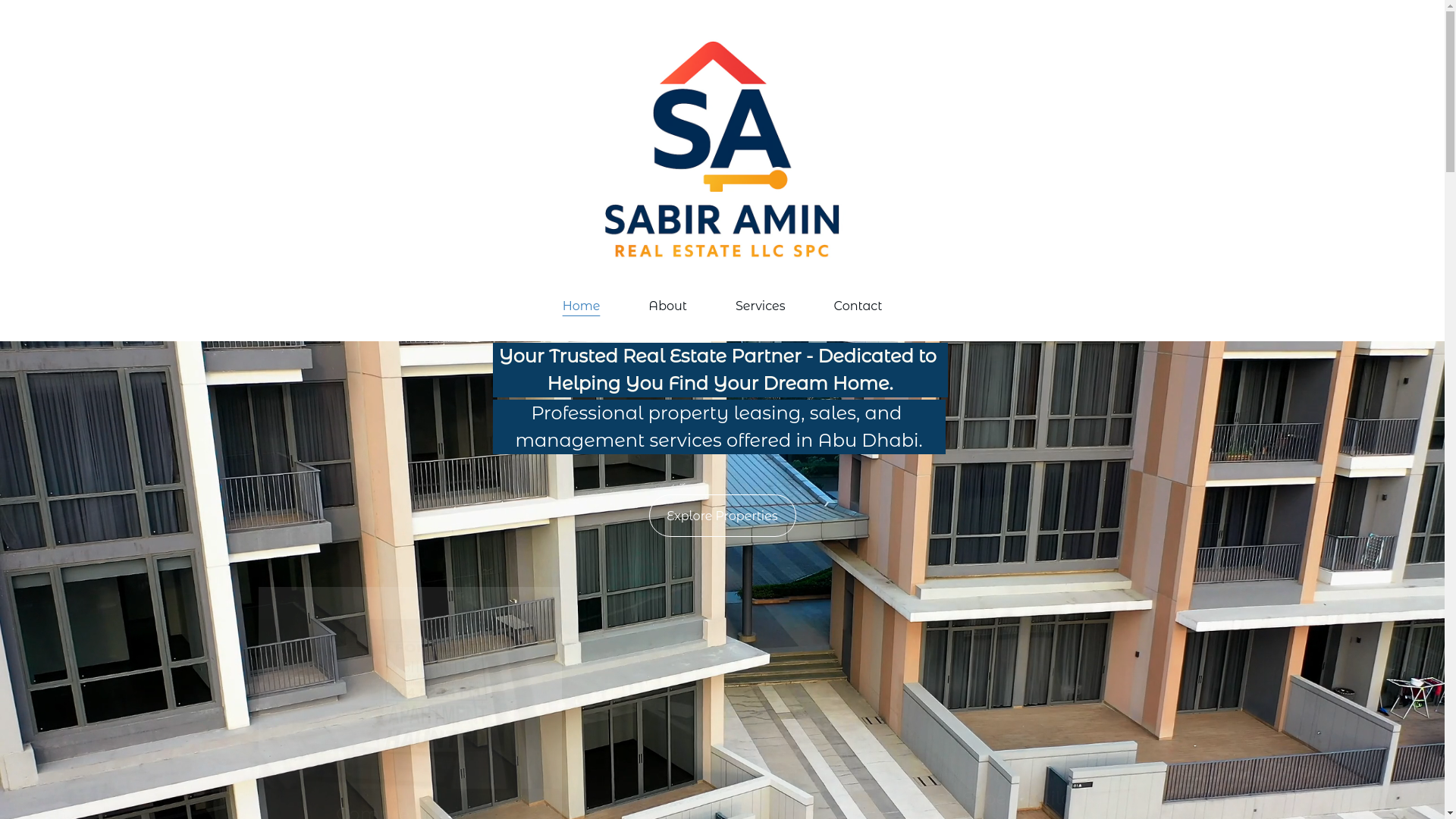 website screenshot of https://sabirrealestate.com/