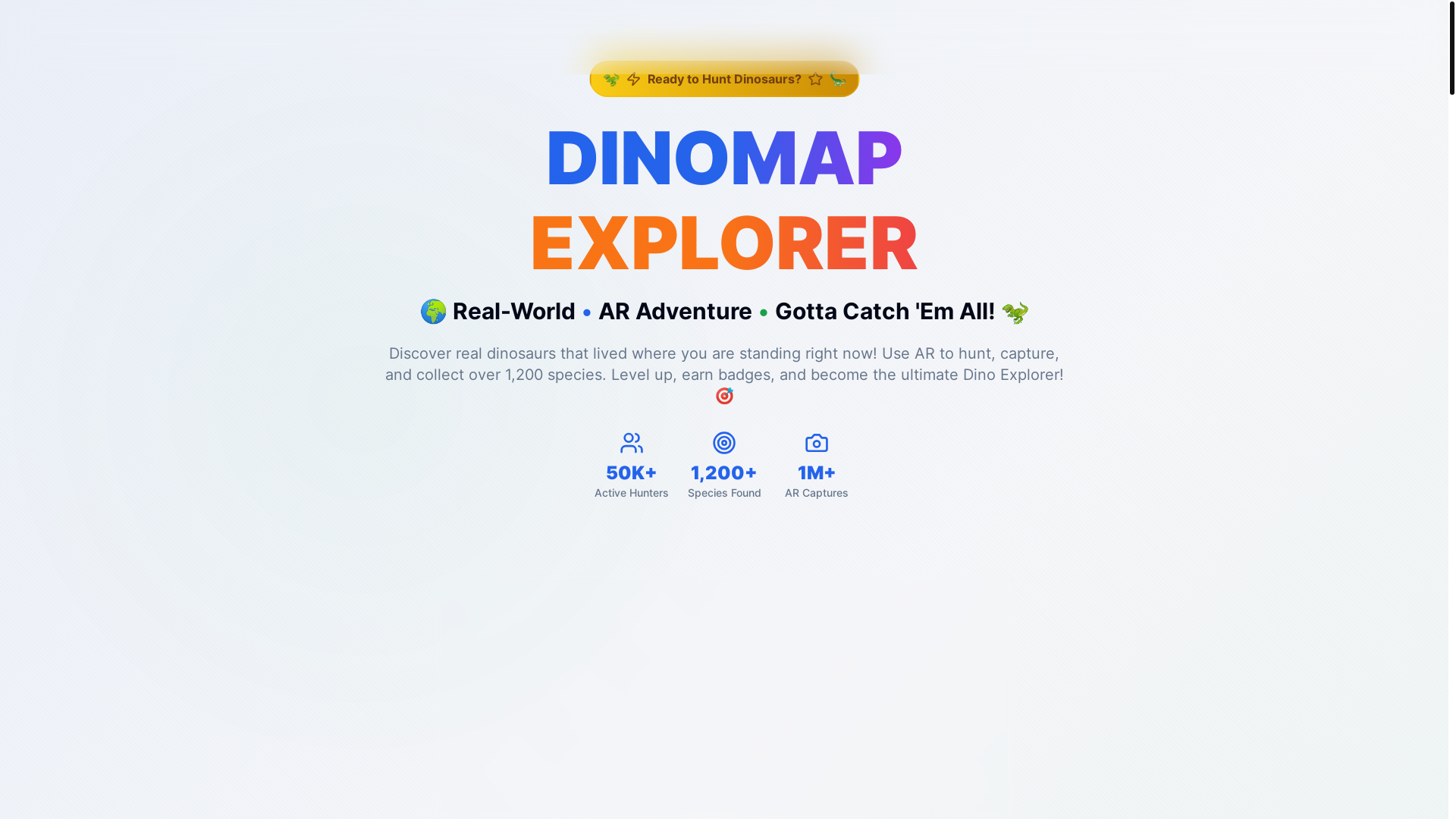 website screenshot of https://dinomapexplorer.com/
