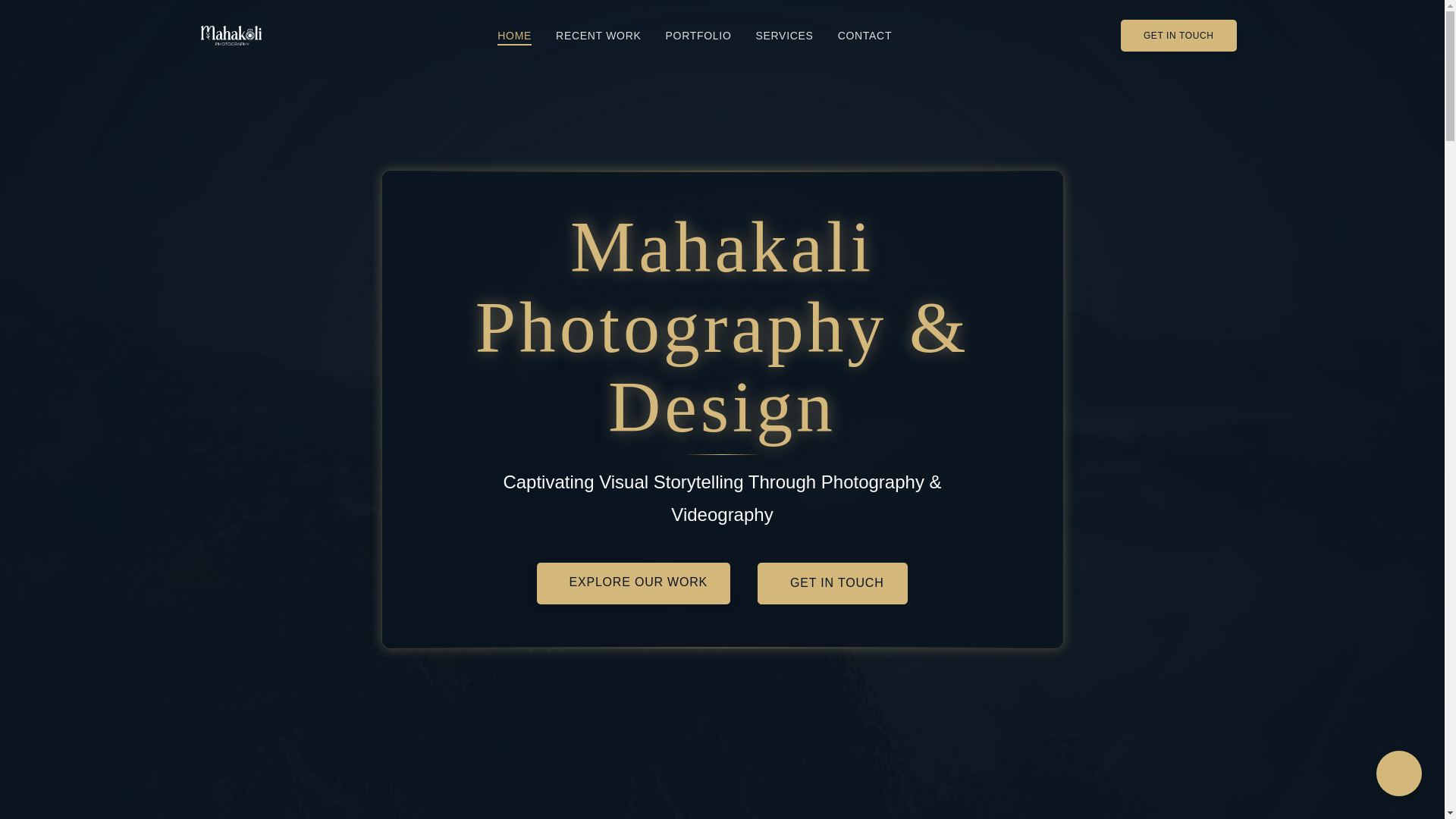 website screenshot of https://mahakaliphotography.in/