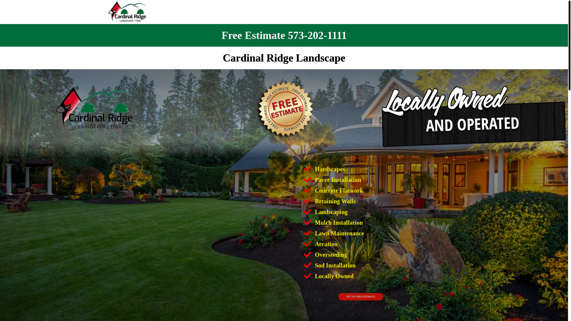 website screenshot of https://cardinal-ridge-landscape.com/