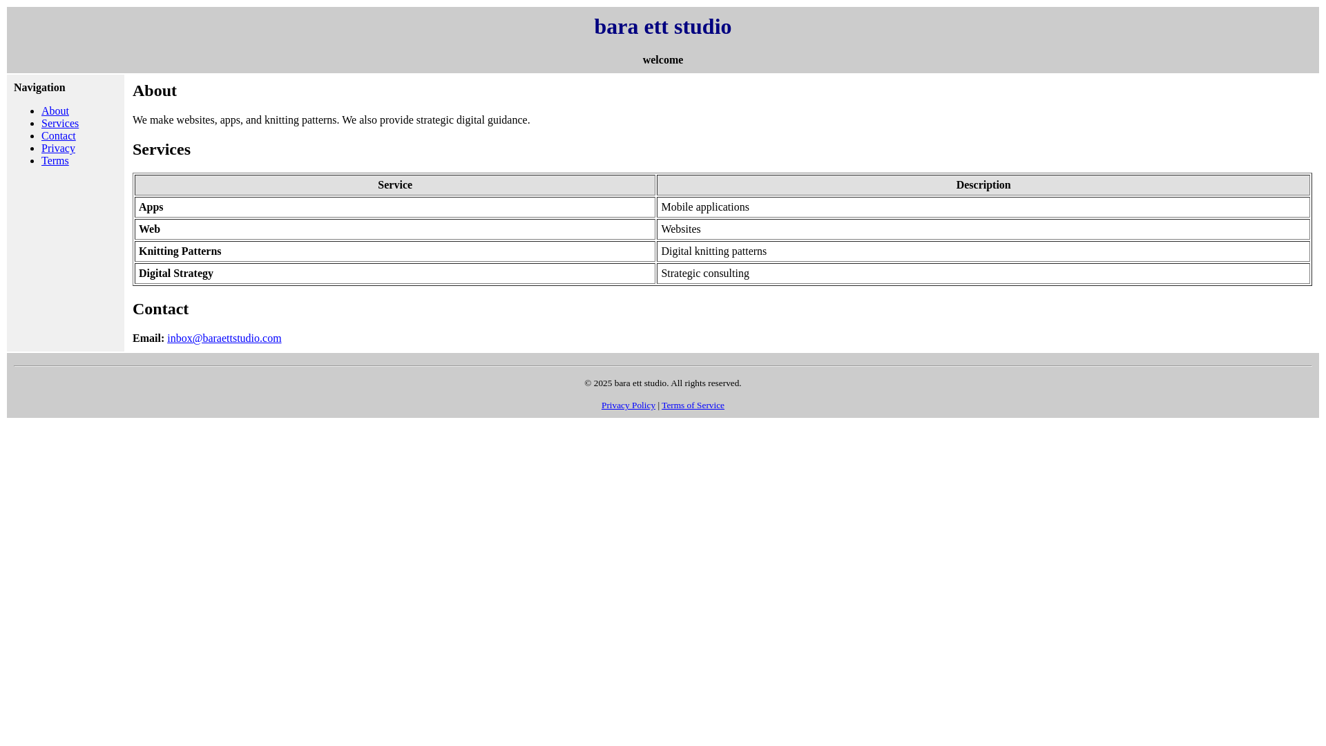 website screenshot of https://studio-website-b9g.pages.dev/