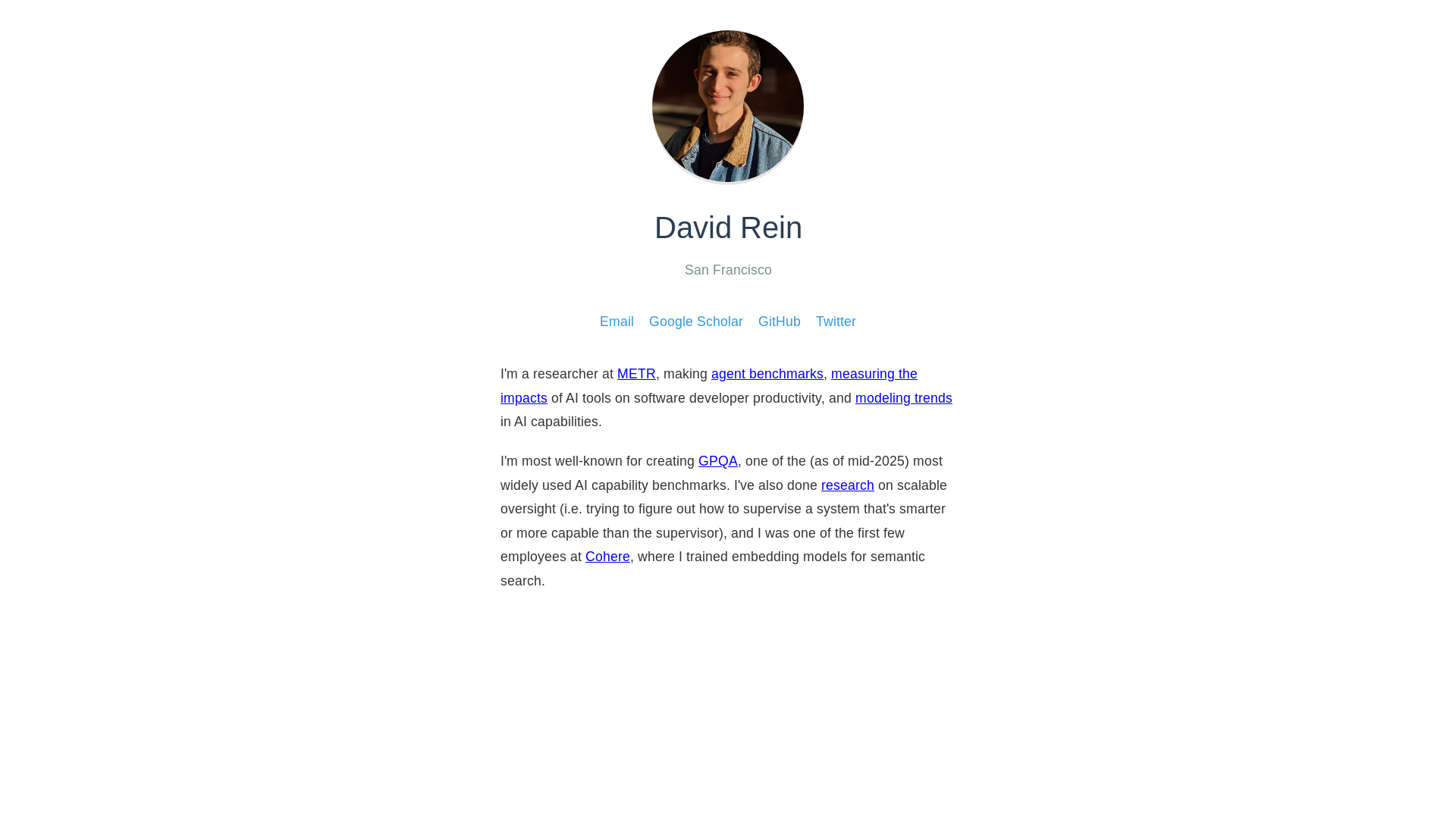 website screenshot of https://idavidrein.com/