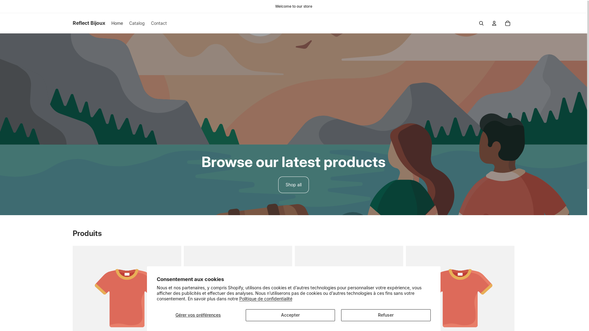 website screenshot of https://reflect-bijoux.com/