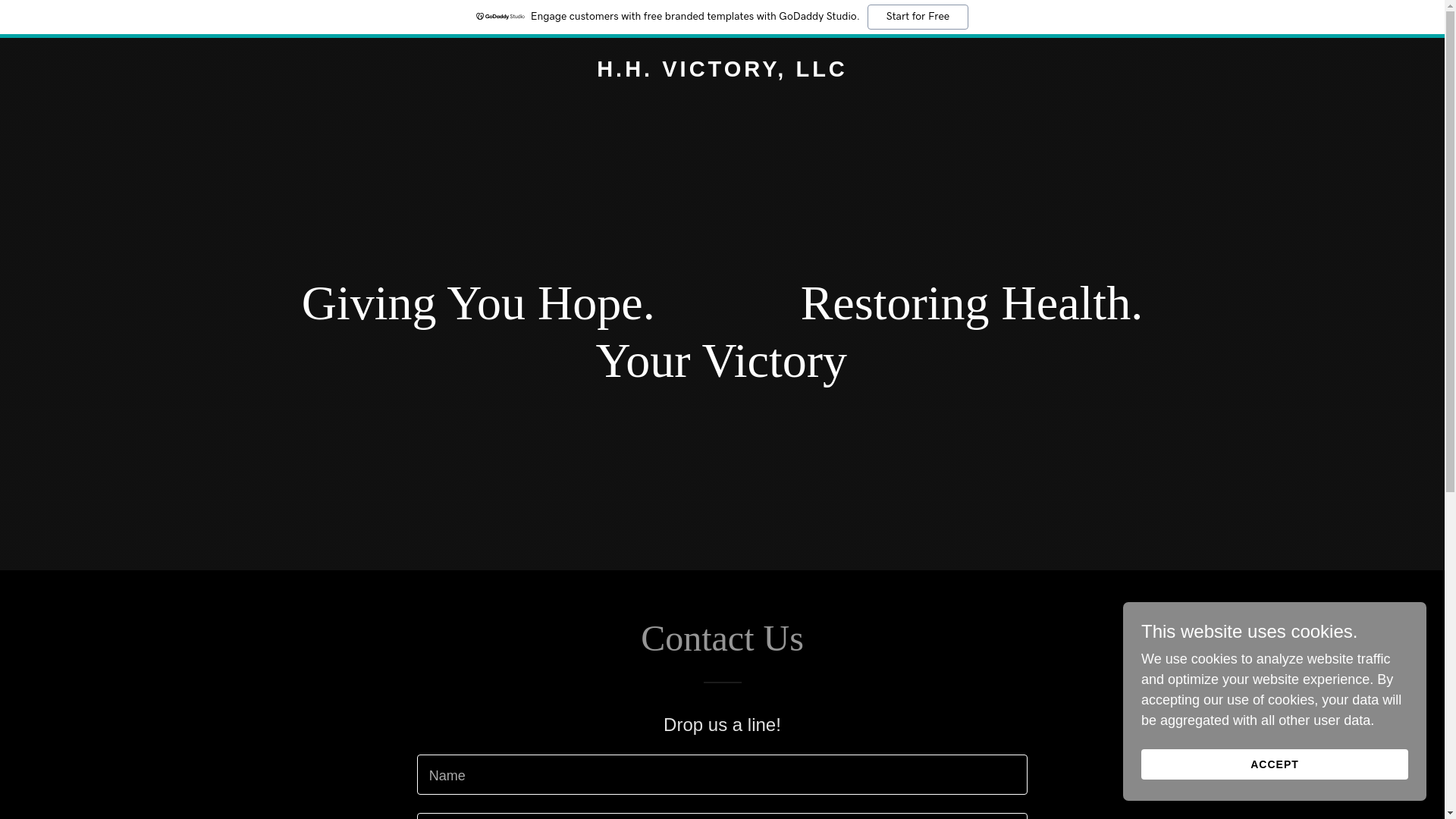 website screenshot of https://hhvictory.com/