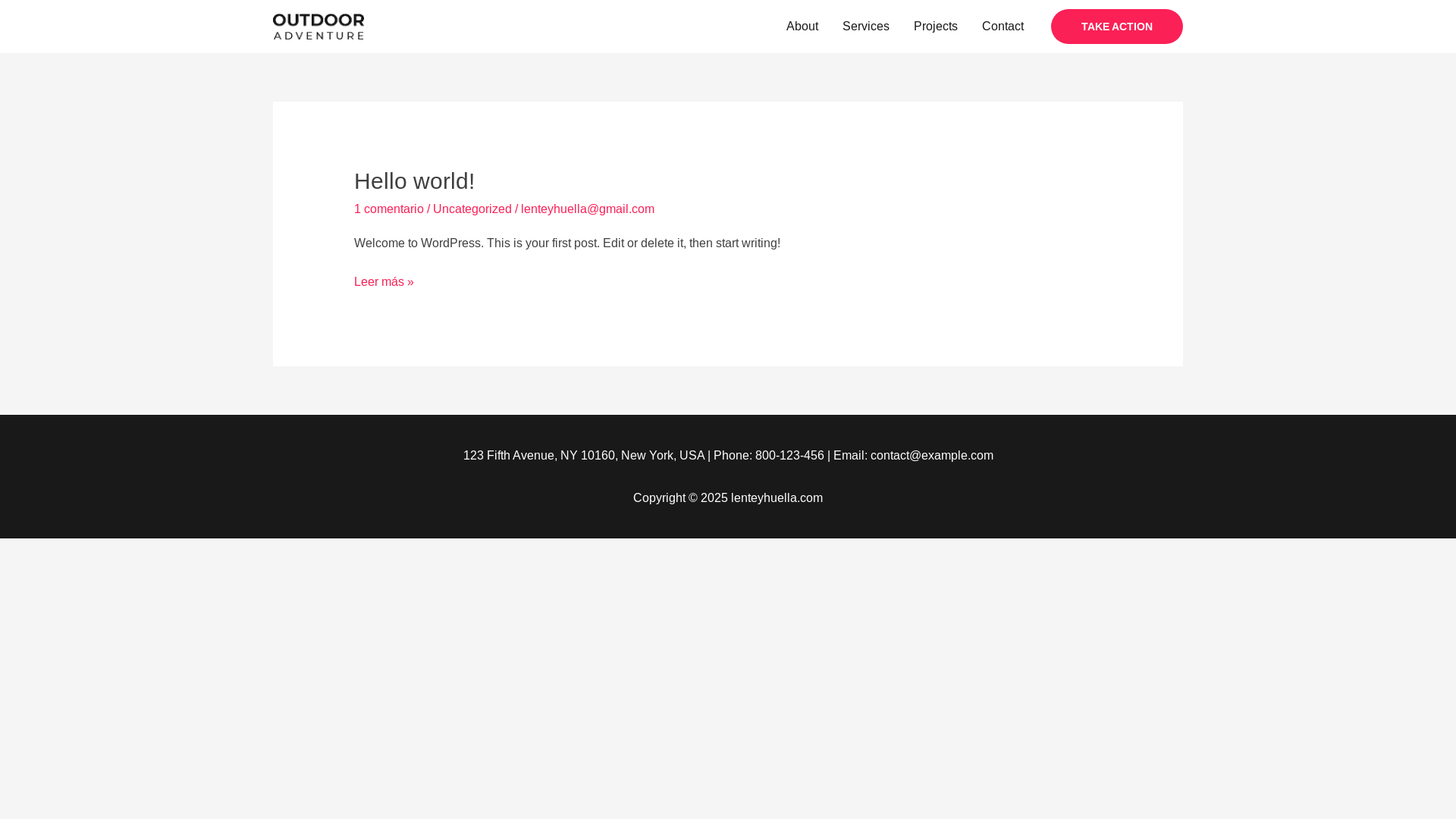 website screenshot of https://lenteyhuella.com/