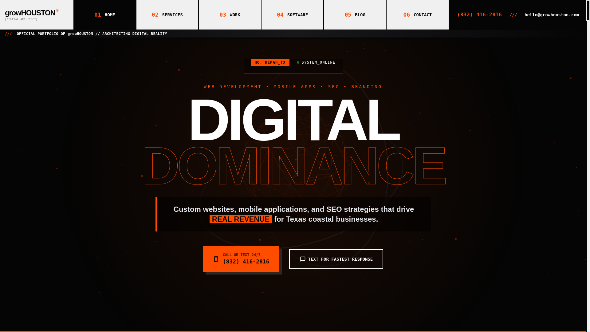 website screenshot of https://growhouston.com/