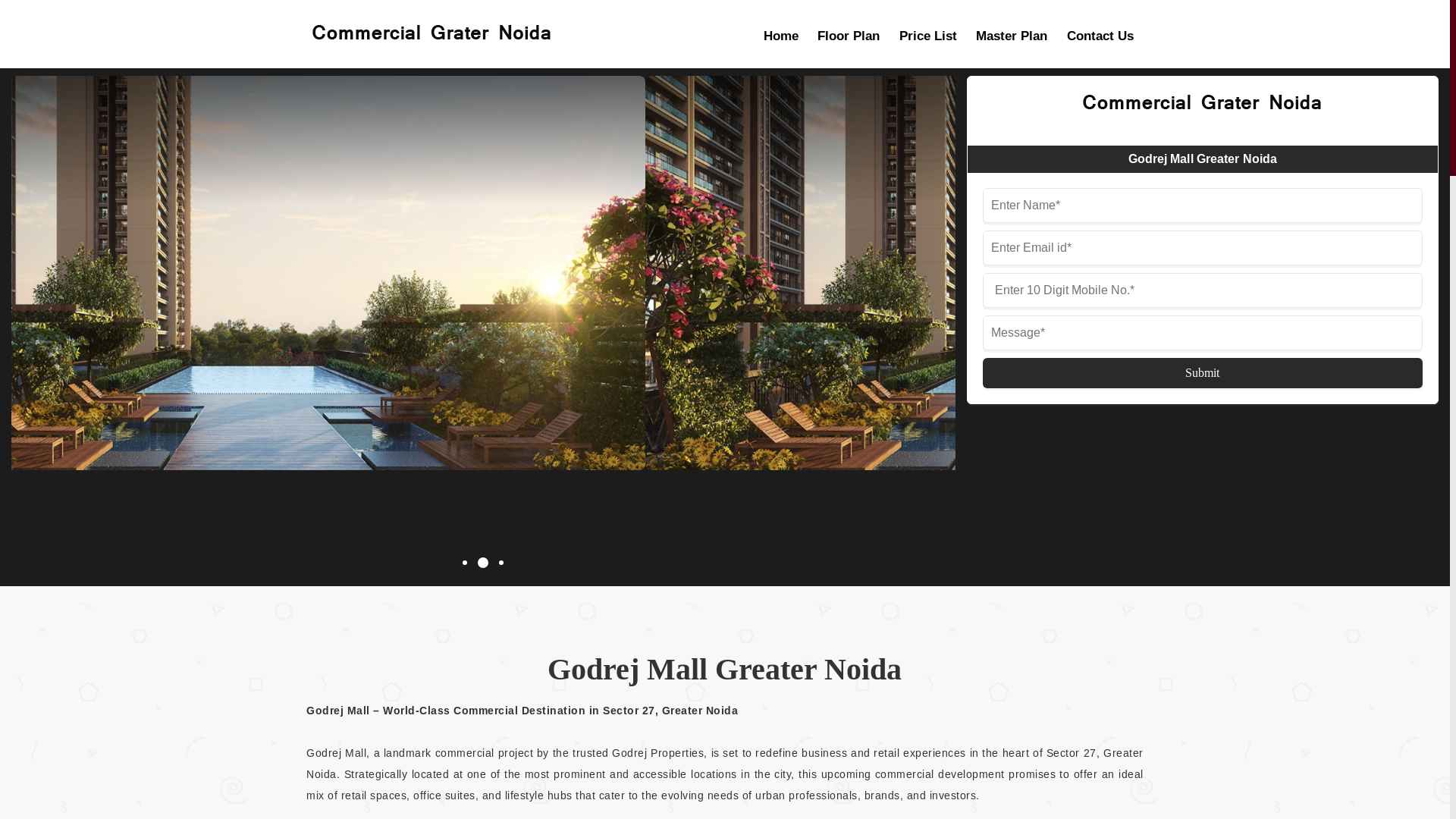 website screenshot of https://commercialgraternoida.co.in/