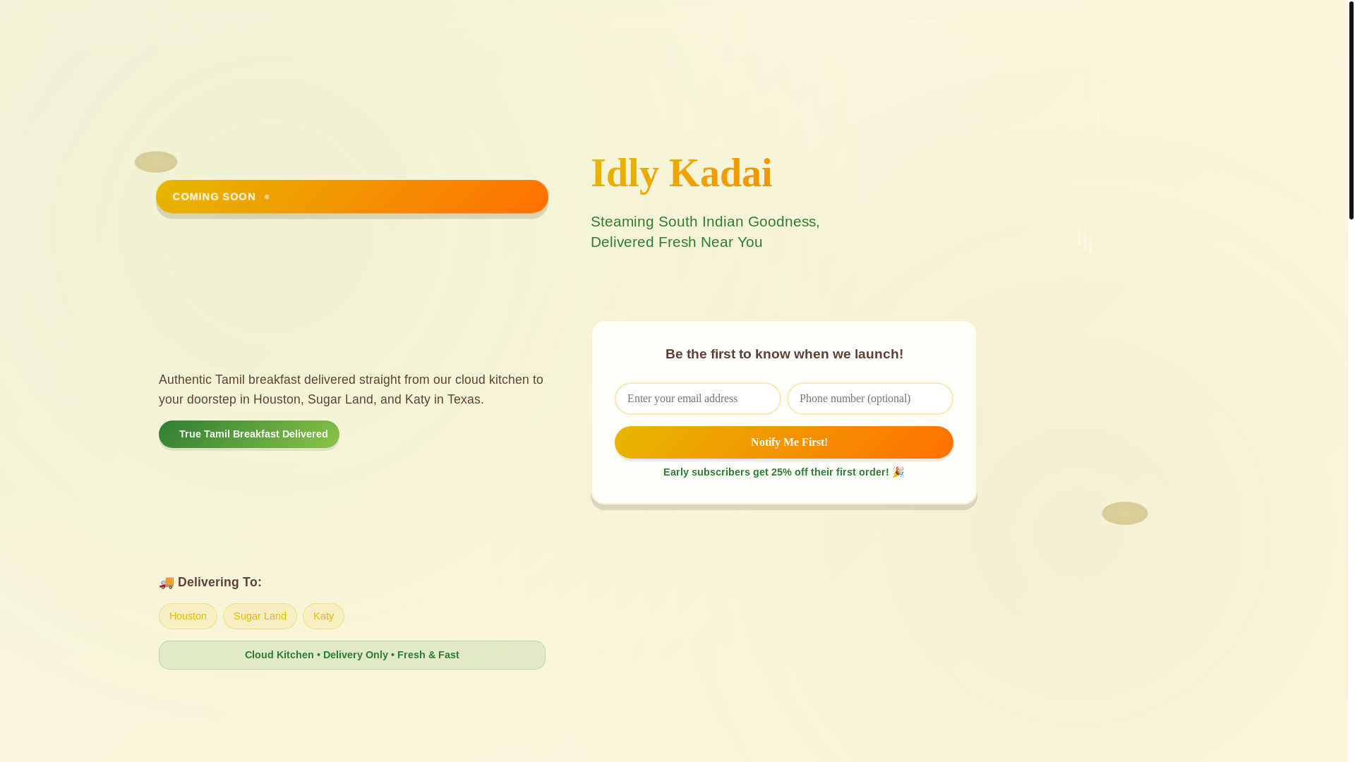 website screenshot of https://idlykadai.com/