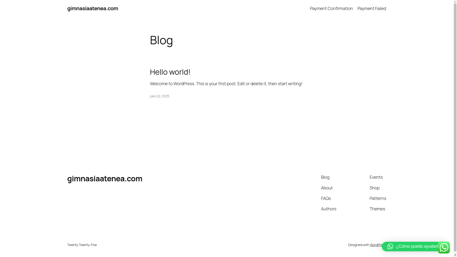 website screenshot of https://gimnasiaatenea.com/