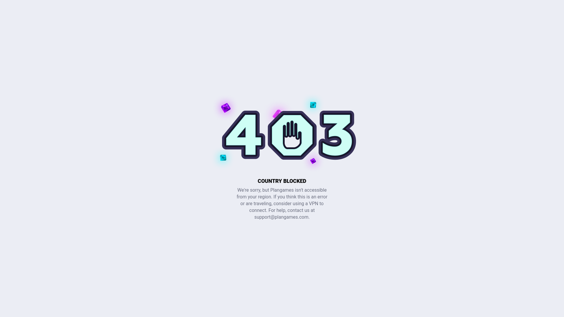 website screenshot of https://plangames.today/