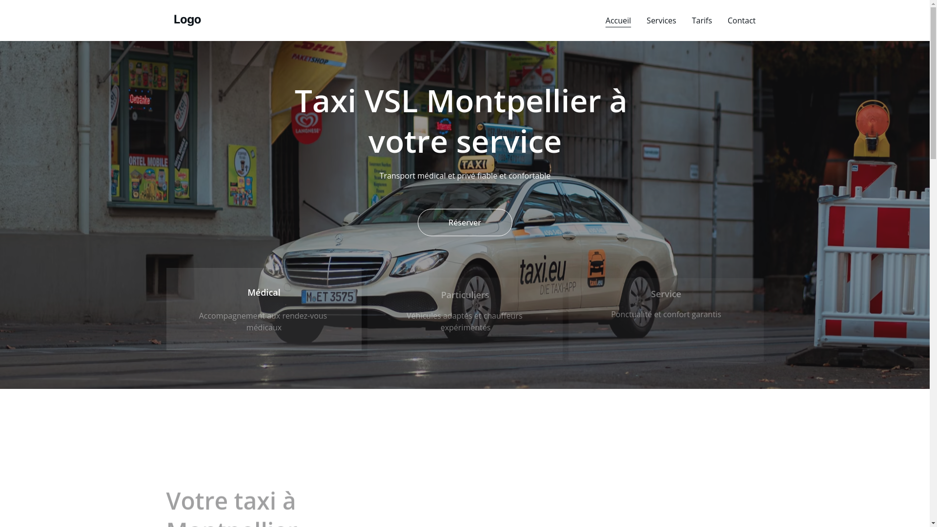 website screenshot of https://taxivslmontpellier.fr/