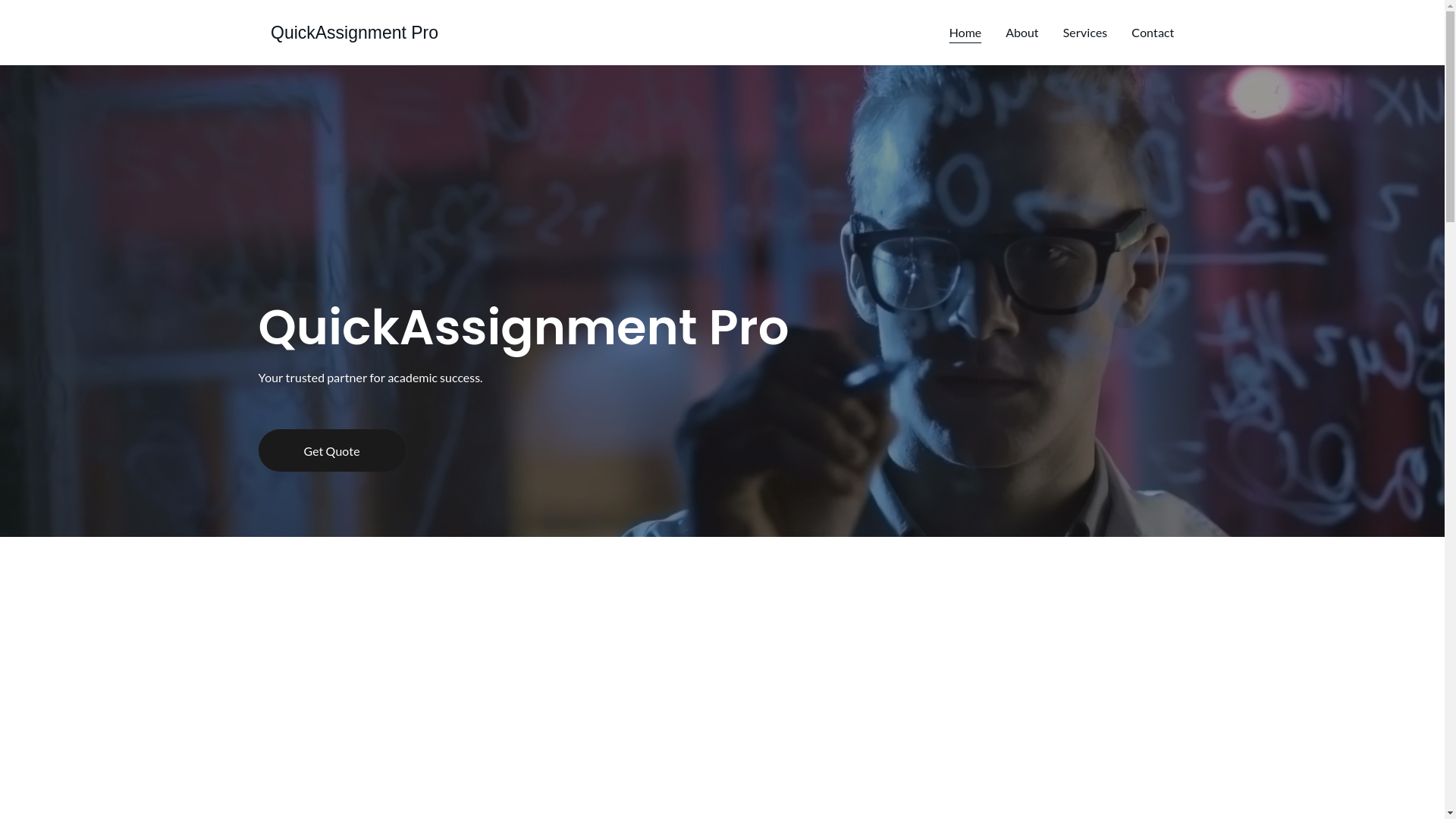 website screenshot of https://quickassignmentpro.store/