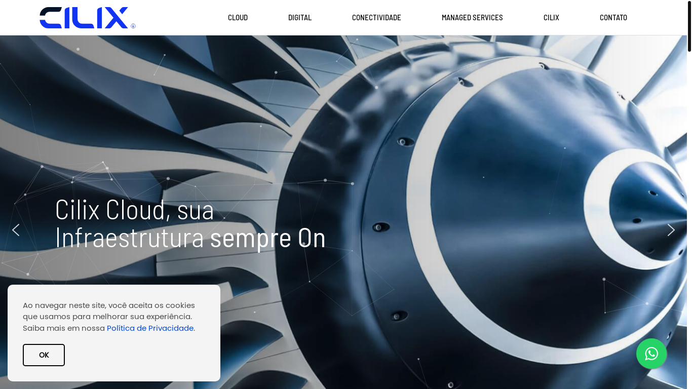 website screenshot of https://www.cilix.co.mz/