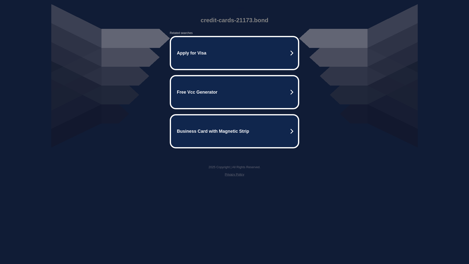 website screenshot of https://credit-cards-21173.bond/