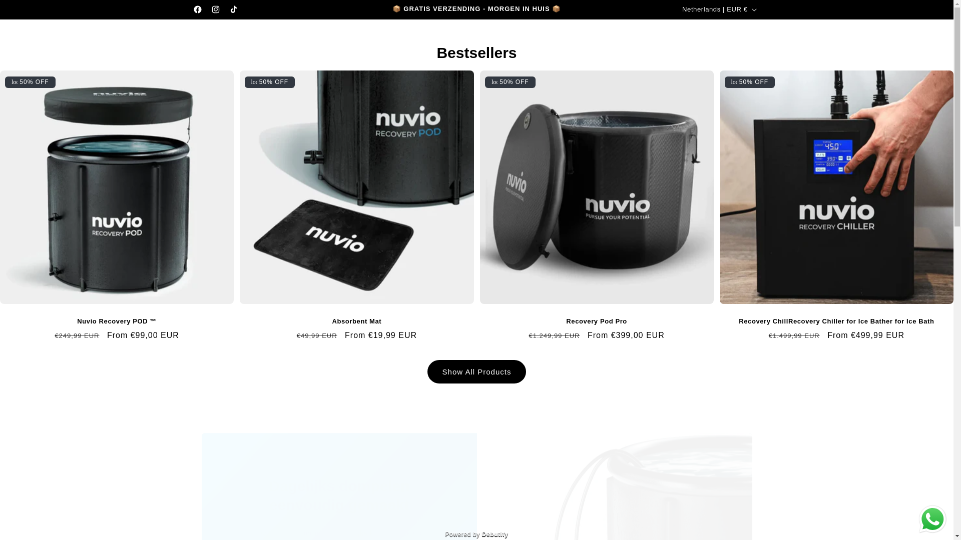 website screenshot of https://thenuviorecovery.shop/