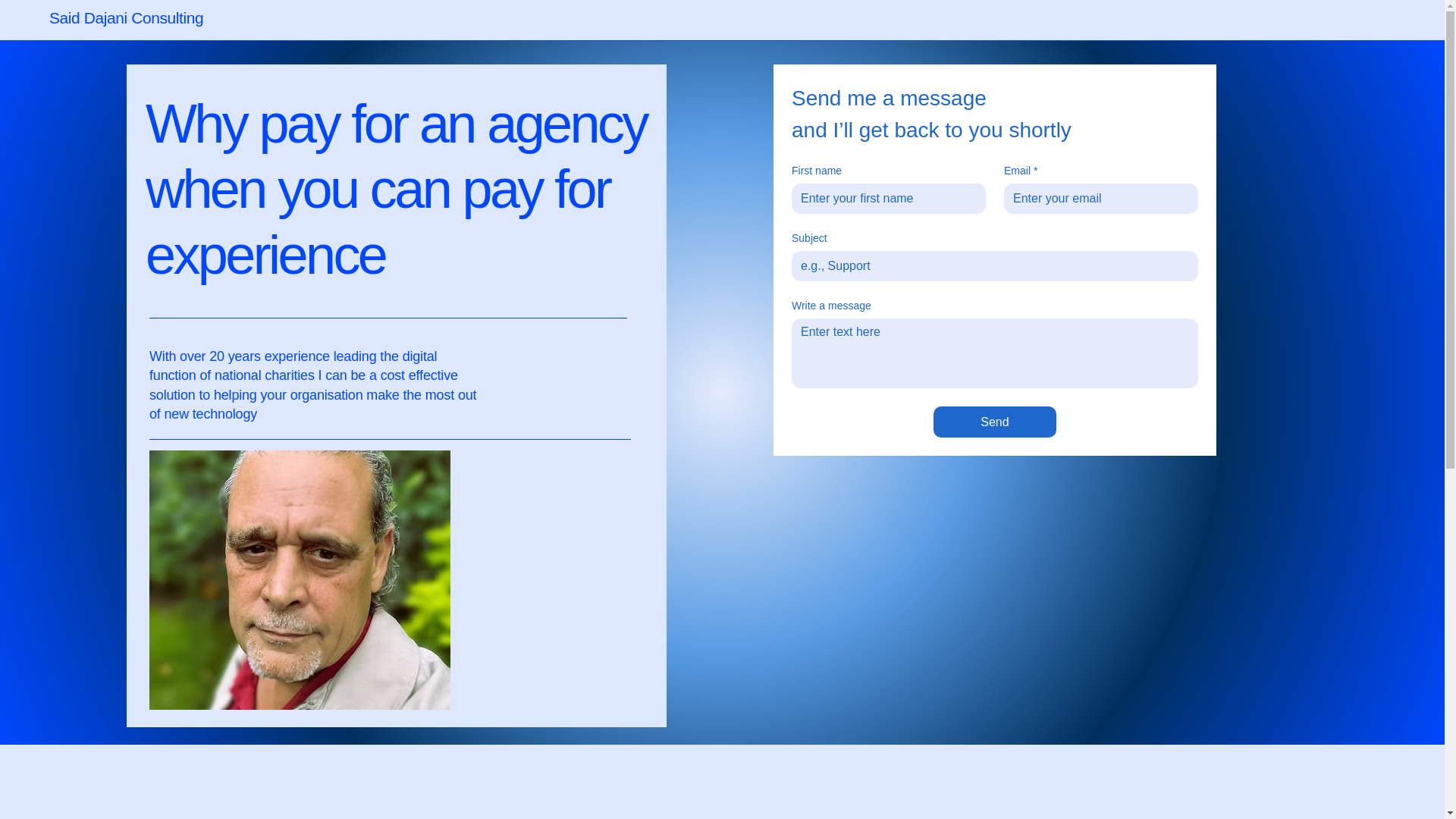website screenshot of https://saiddajaniconsulting.co.uk/