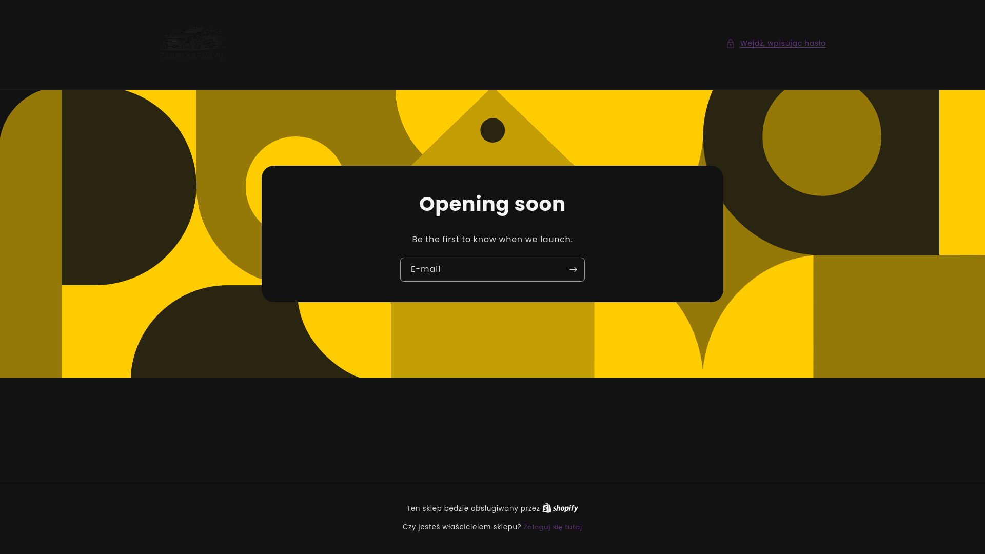 website screenshot of https://fabrykafur.pl/