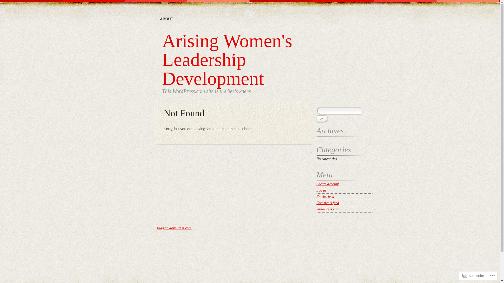 website screenshot of https://arisingwomensleadershipdevelopment.blog/