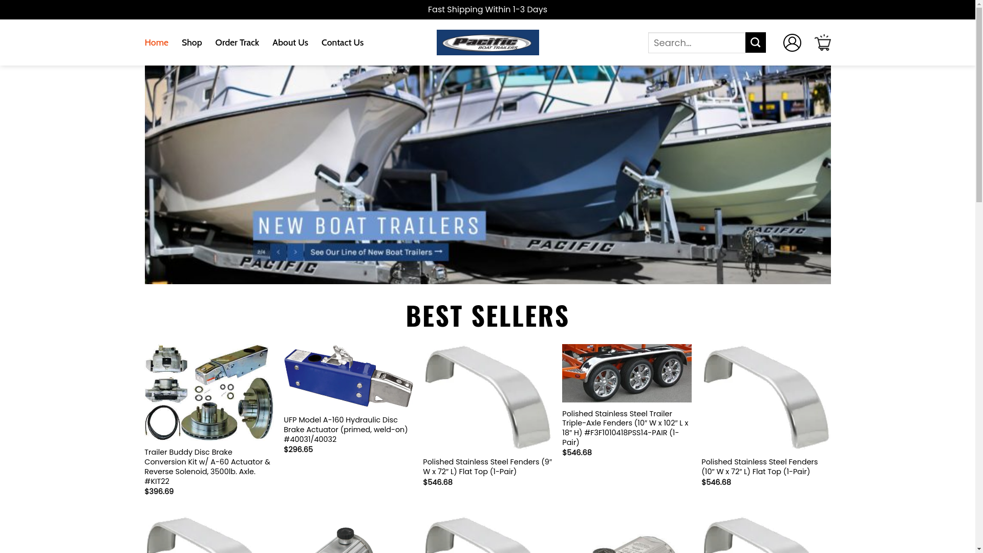 website screenshot of https://ultrapacifictrailers.shop/