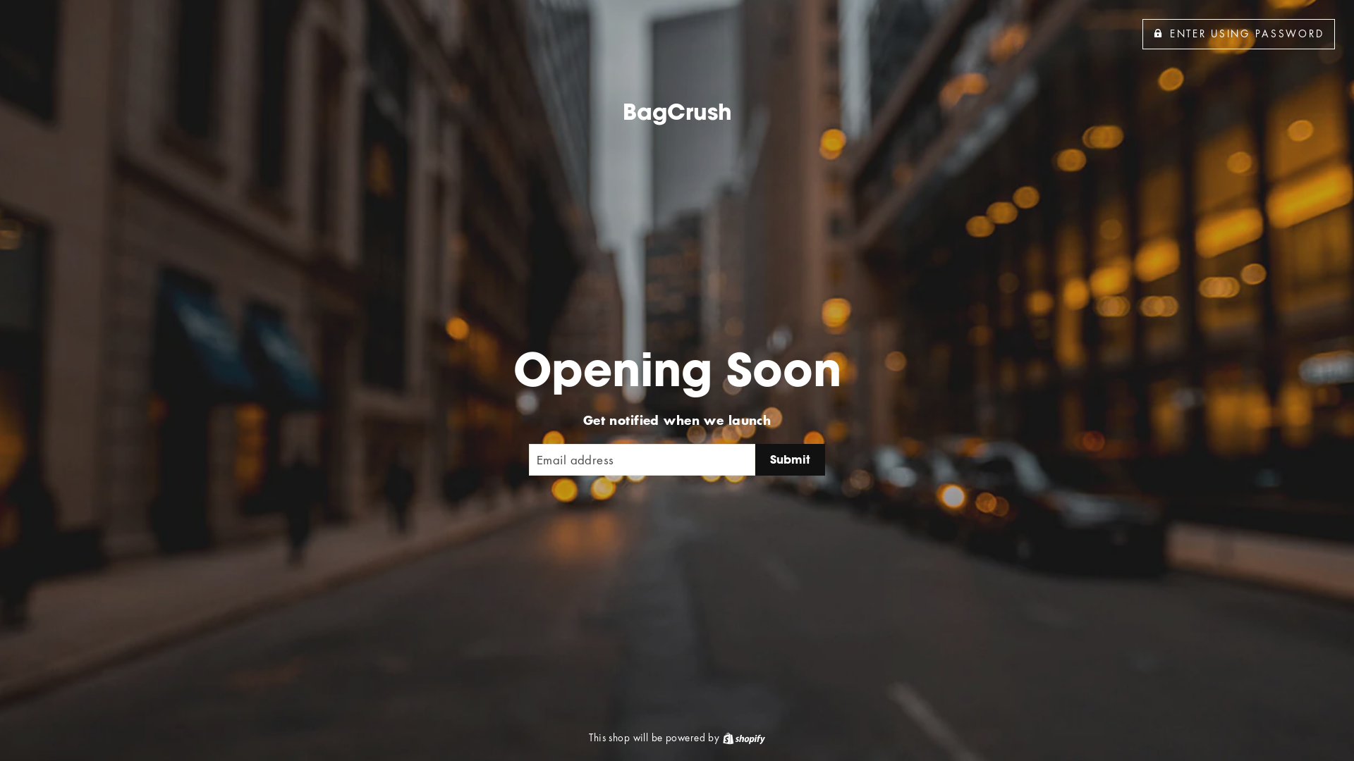 website screenshot of https://bagcrush.store/