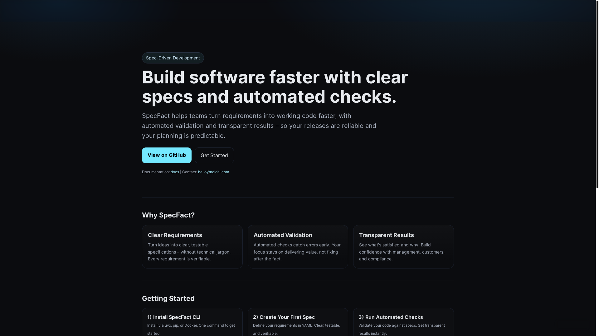 website screenshot of https://specfact-noldai-com.pages.dev/