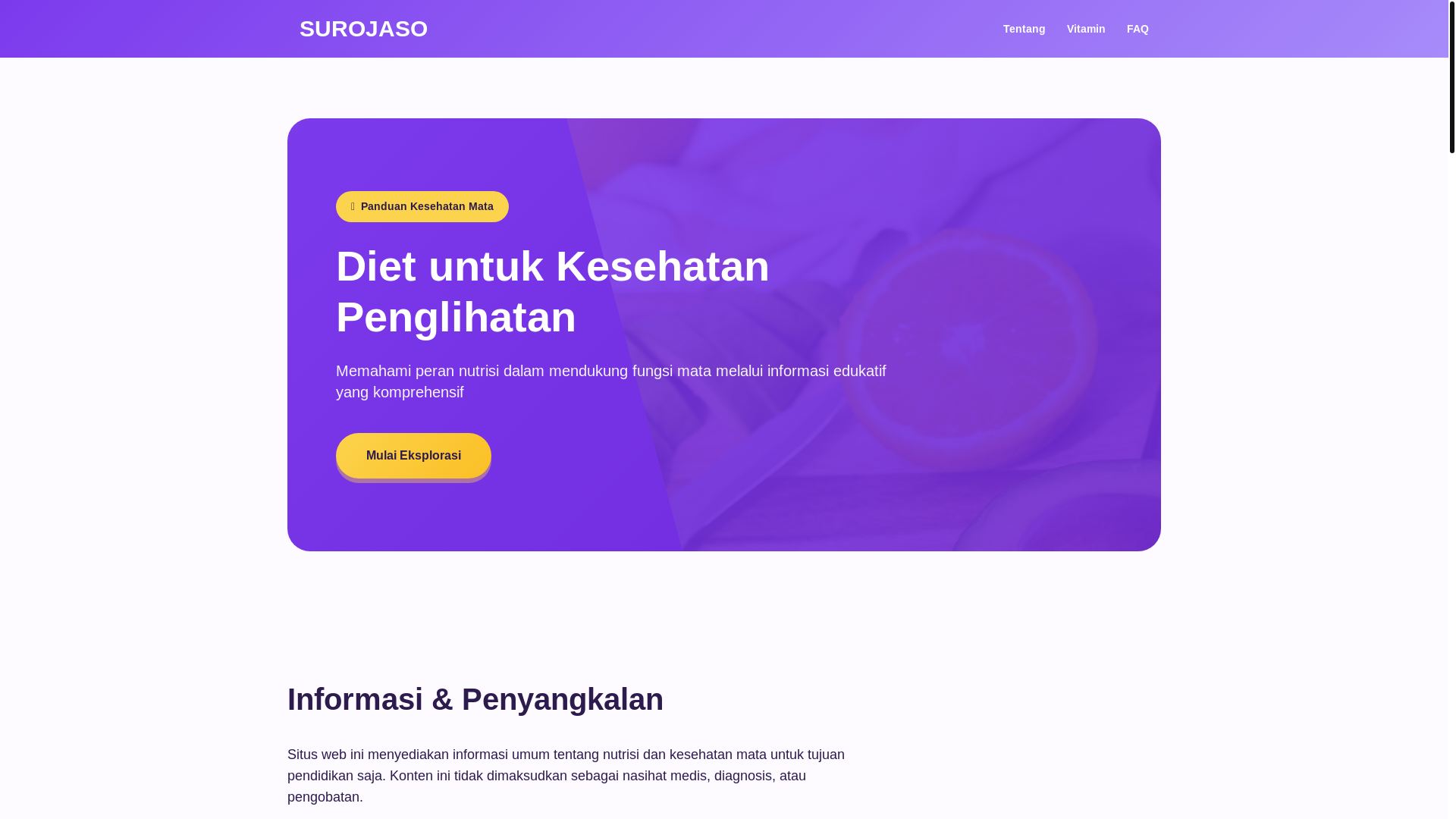 website screenshot of https://surojaso.com/