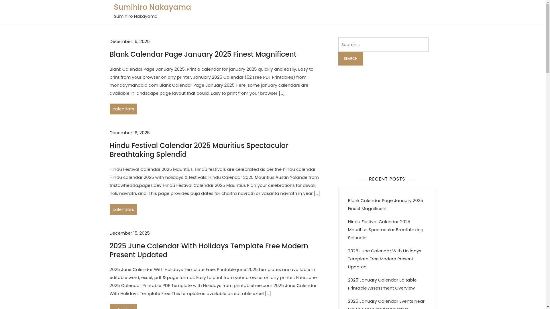 website screenshot of https://sumihironakayama.pages.dev/