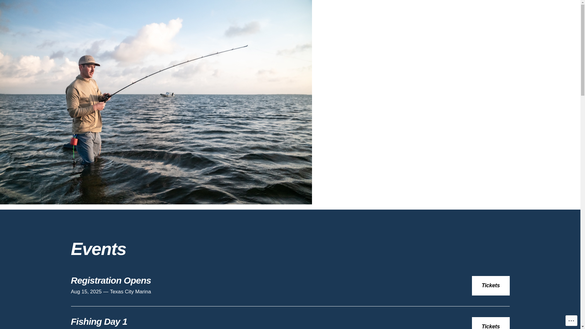 website screenshot of https://texascoastinvitational.fish/