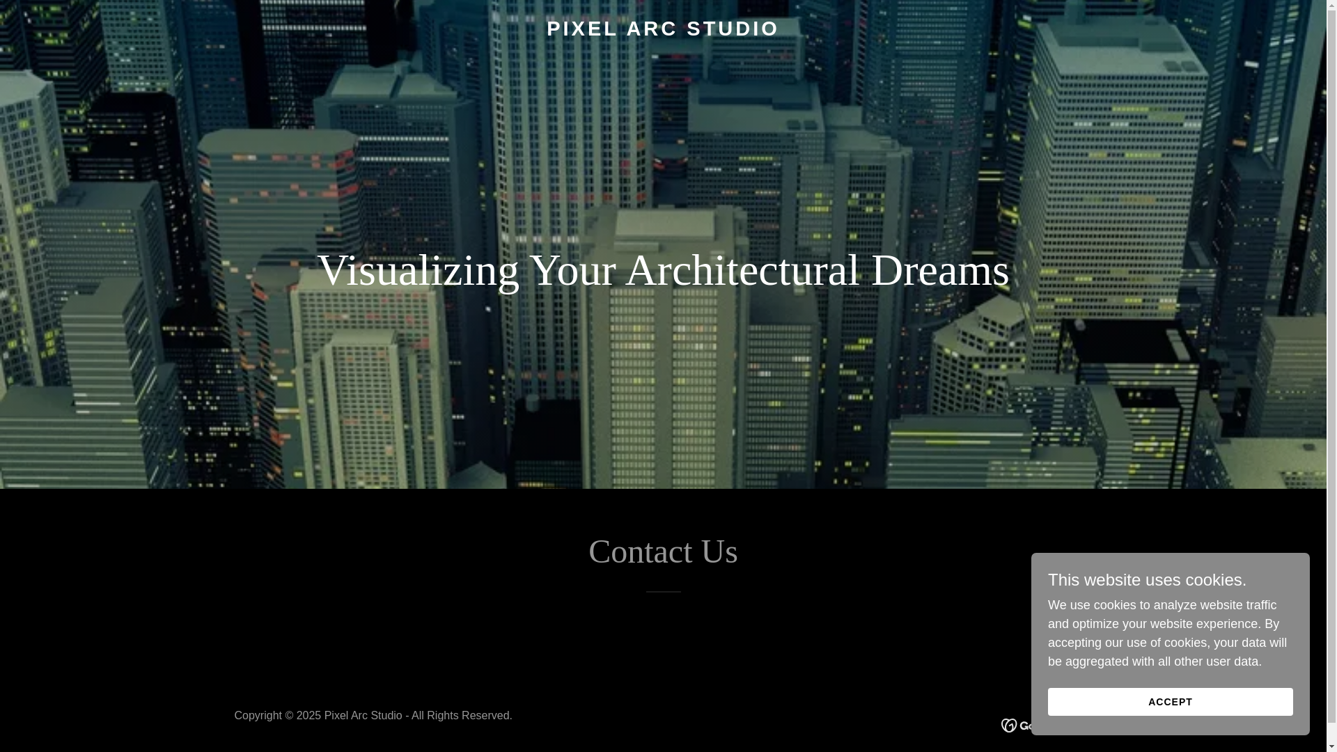 website screenshot of https://pixelarcstudio.com/