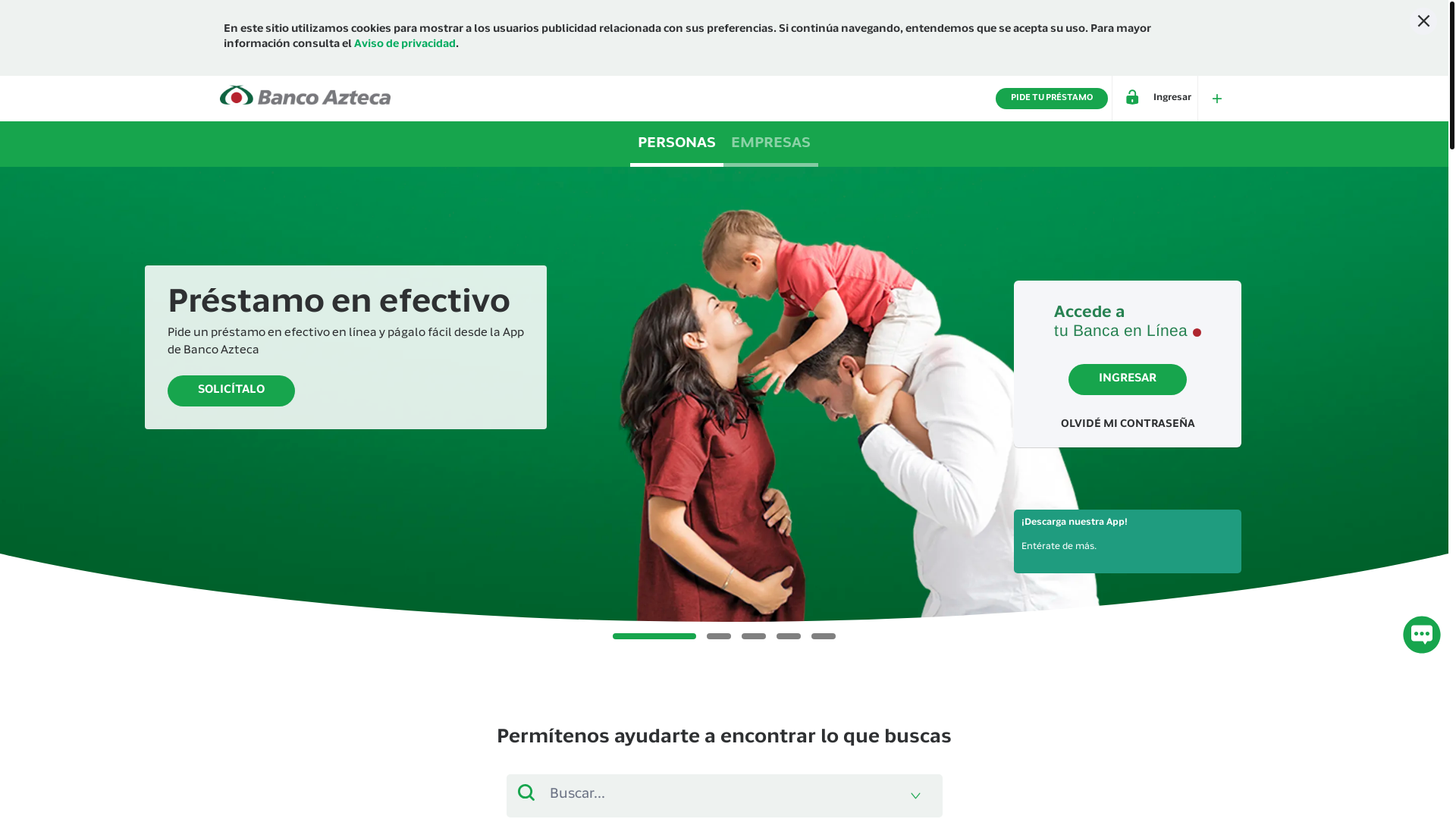 website screenshot of https://www.bancoazteca.com.mx/