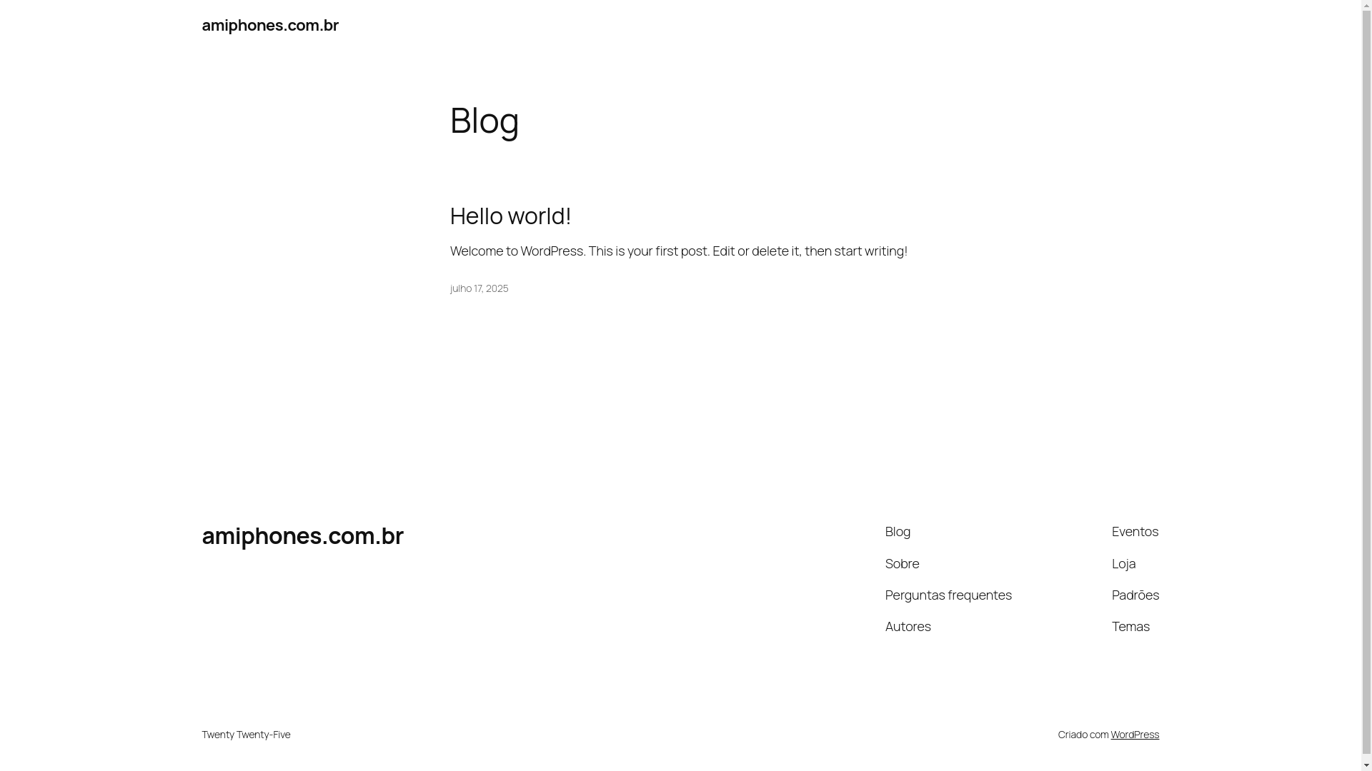 website screenshot of https://amiphones.com.br/