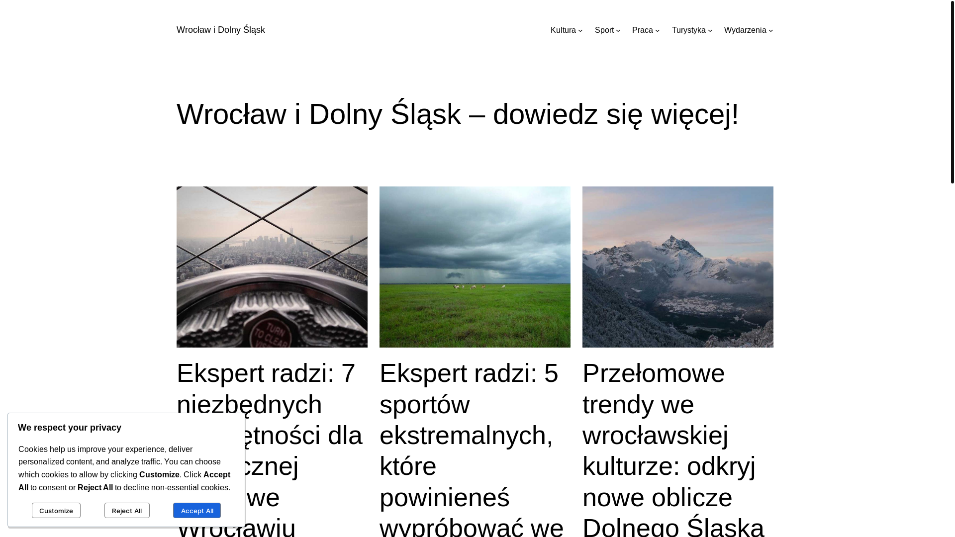 website screenshot of https://wroclaw-lokalnie.pl/
