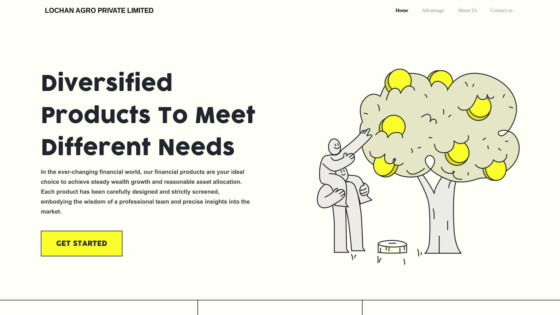 website screenshot of https://lochan-agro.com/