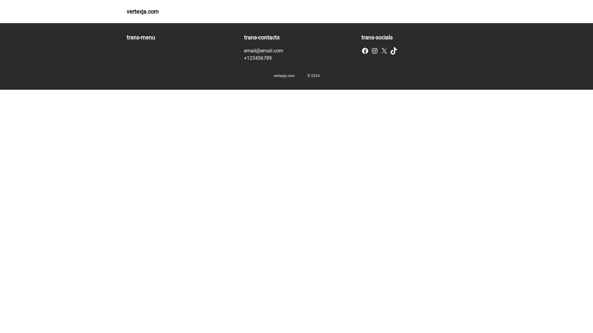 website screenshot of https://vertexja.com/