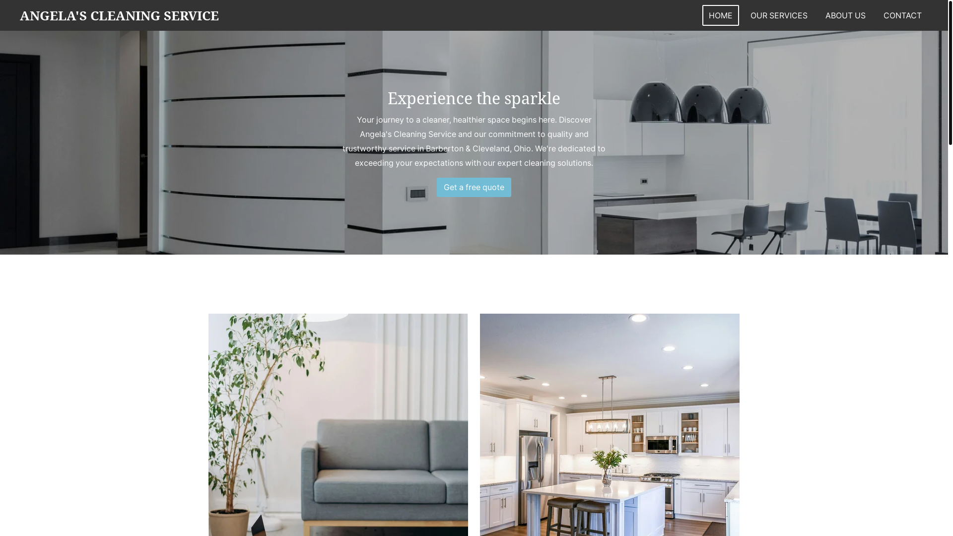 website screenshot of https://angelas-cleaning-service.com/