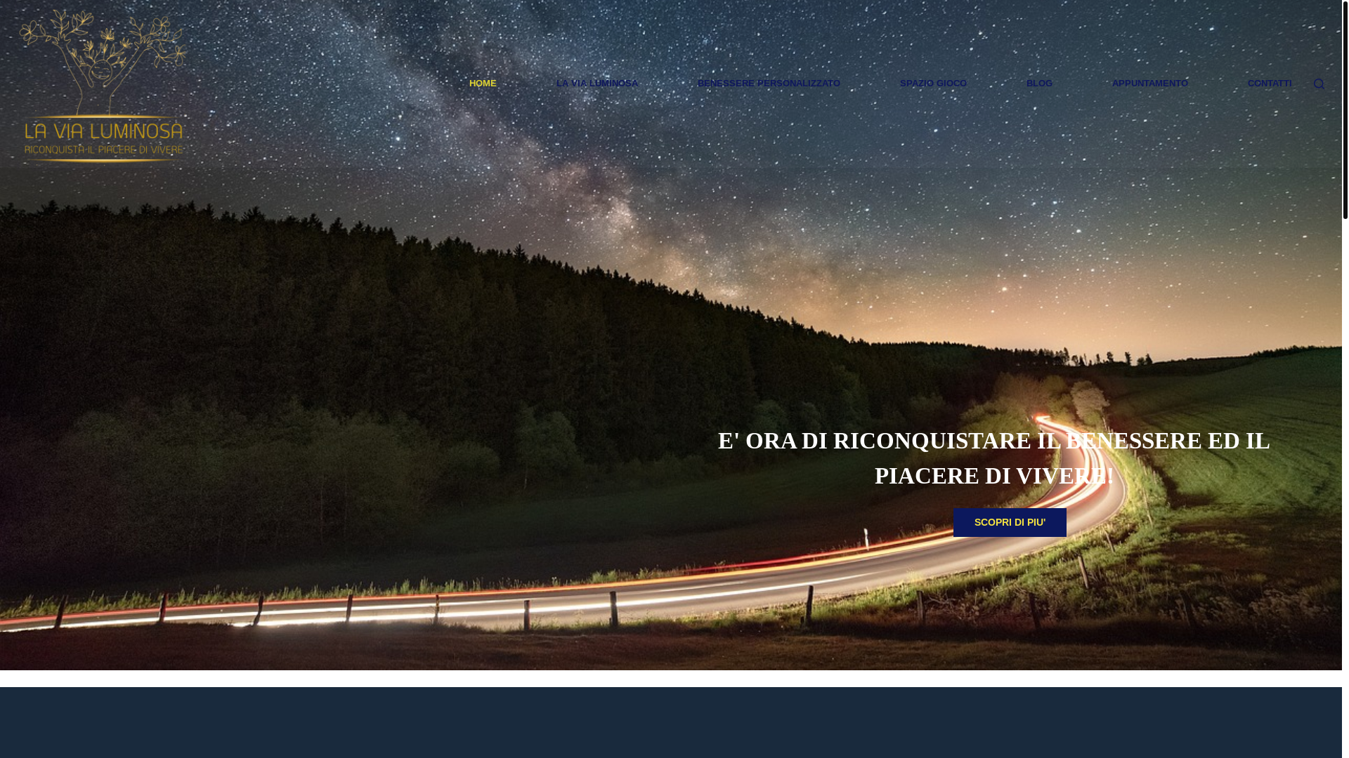 website screenshot of https://lavialuminosa.it/