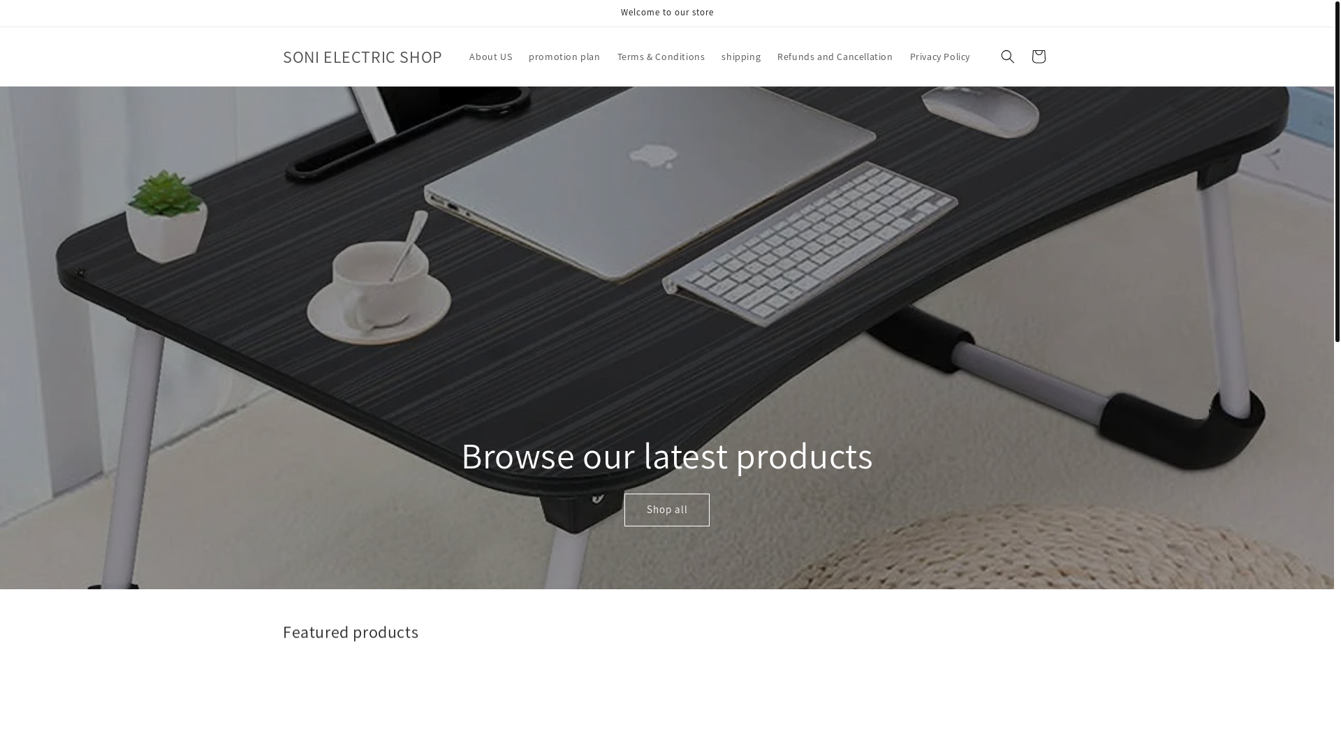 website screenshot of https://sonielectricshop.com/
