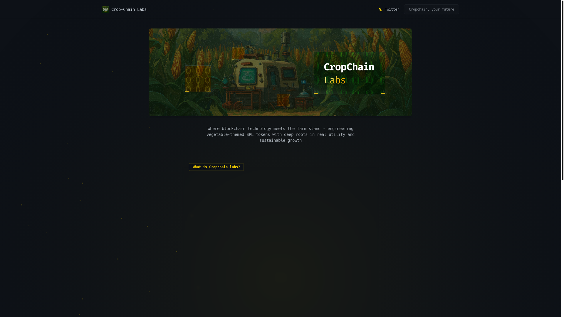 website screenshot of https://cropchainlabs.org/