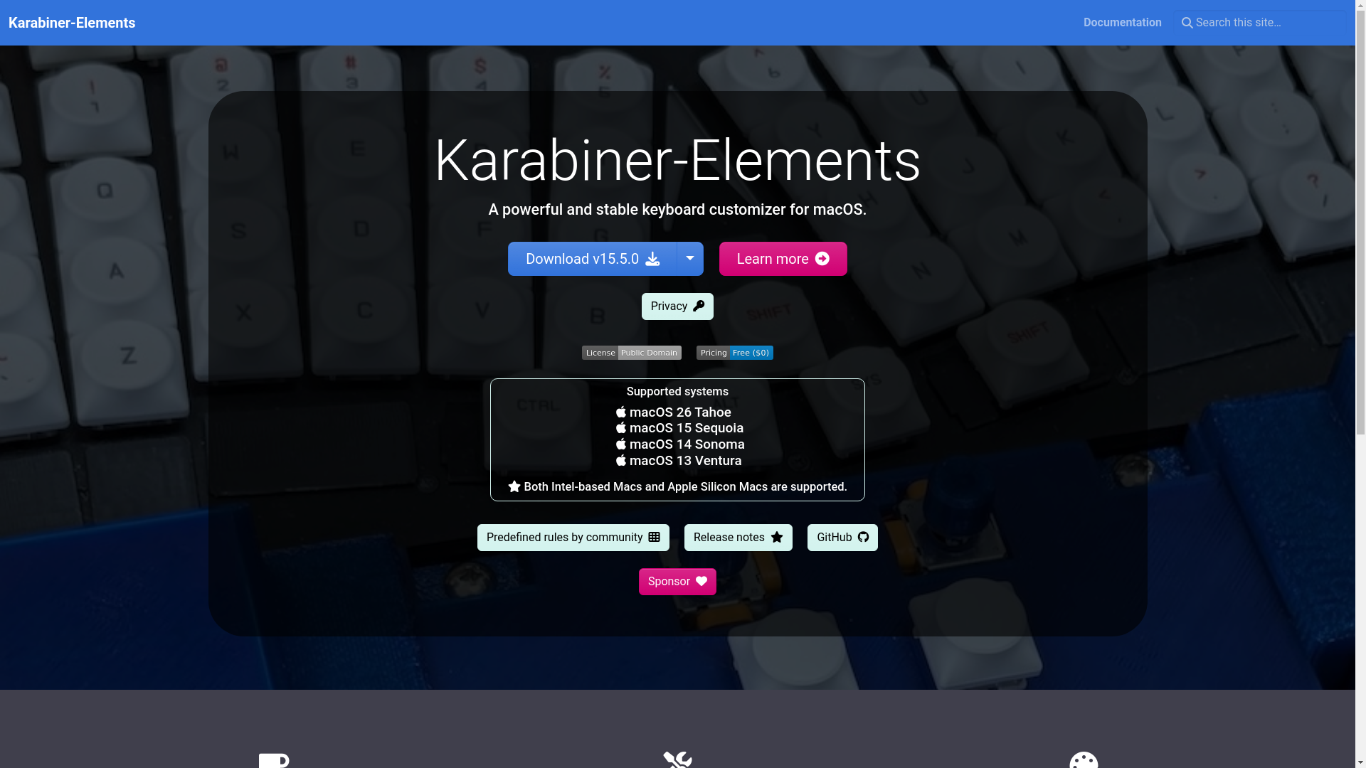website screenshot of https://karabiner-elements-pqrs-org-9re.pages.dev/
