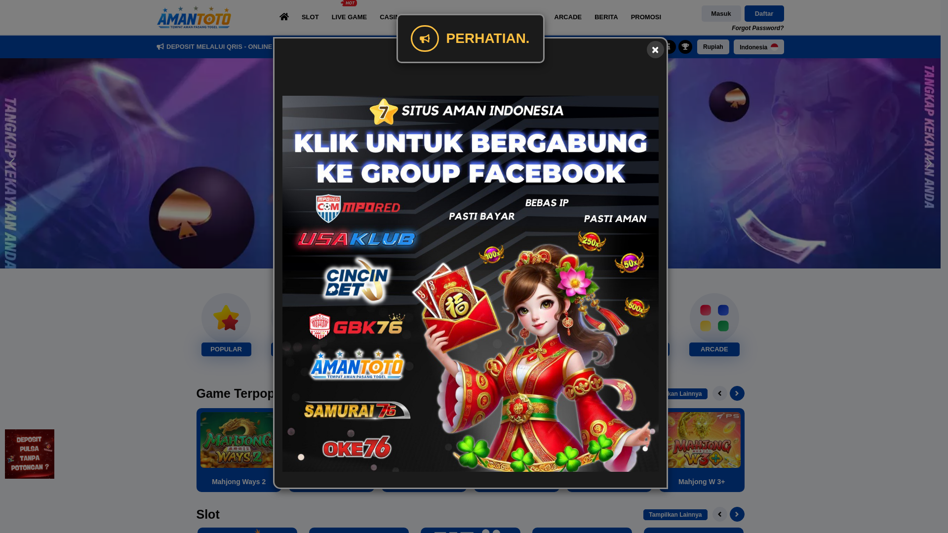 website screenshot of https://amantoto23.org/