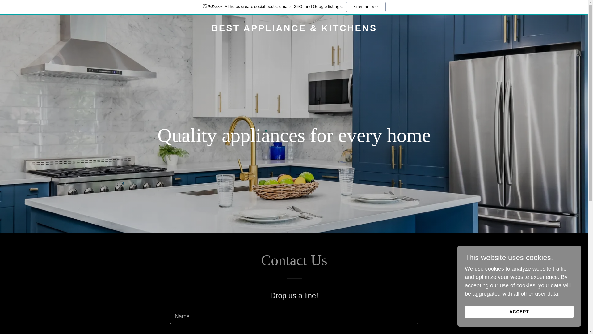 website screenshot of https://bestappliancevt.com/