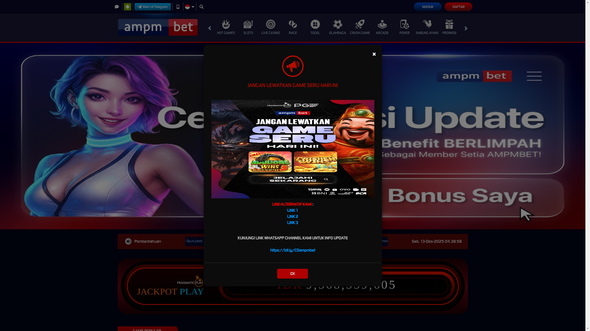 website screenshot of https://ampmvip.store/